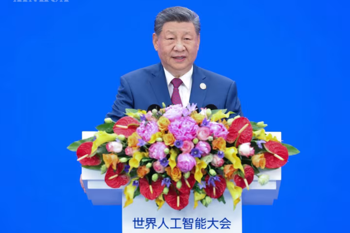 AI နည်းပညာ ဖွံ့ဖြိုးတိုးတက်မှု၊ စီမံခန့်ခွဲမှုနှင့် စပ်လျဉ်းသည့် သဘောထား လေးရပ်ကို သမ္မတရှီ အဆိုပြု