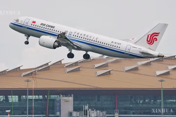 တရုတ်နိုင်ငံ ပြည်တွင်းထုတ် C919 လေယာဉ်၏ ပထမဆုံး နိုင်ငံတကာ လေကြောင်းခရီးစဉ် စတင်ပြေးဆွဲ