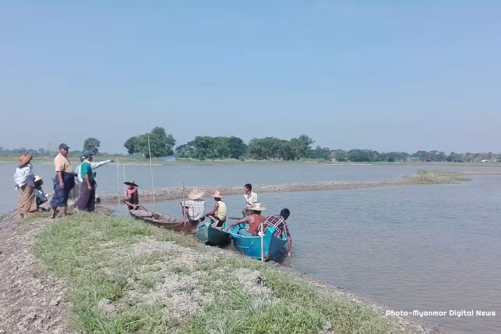 မြန်မာနိုင်ငံ ဧရာဝတီတိုင်းဒေသကြီးအတွင်းရှိ ငါးကန်ပေါင်း ၃၅ ဒသမ ၈၆ ဧကခန့် ရေကြီးရေလျှံမှု ဖြစ်ပွား