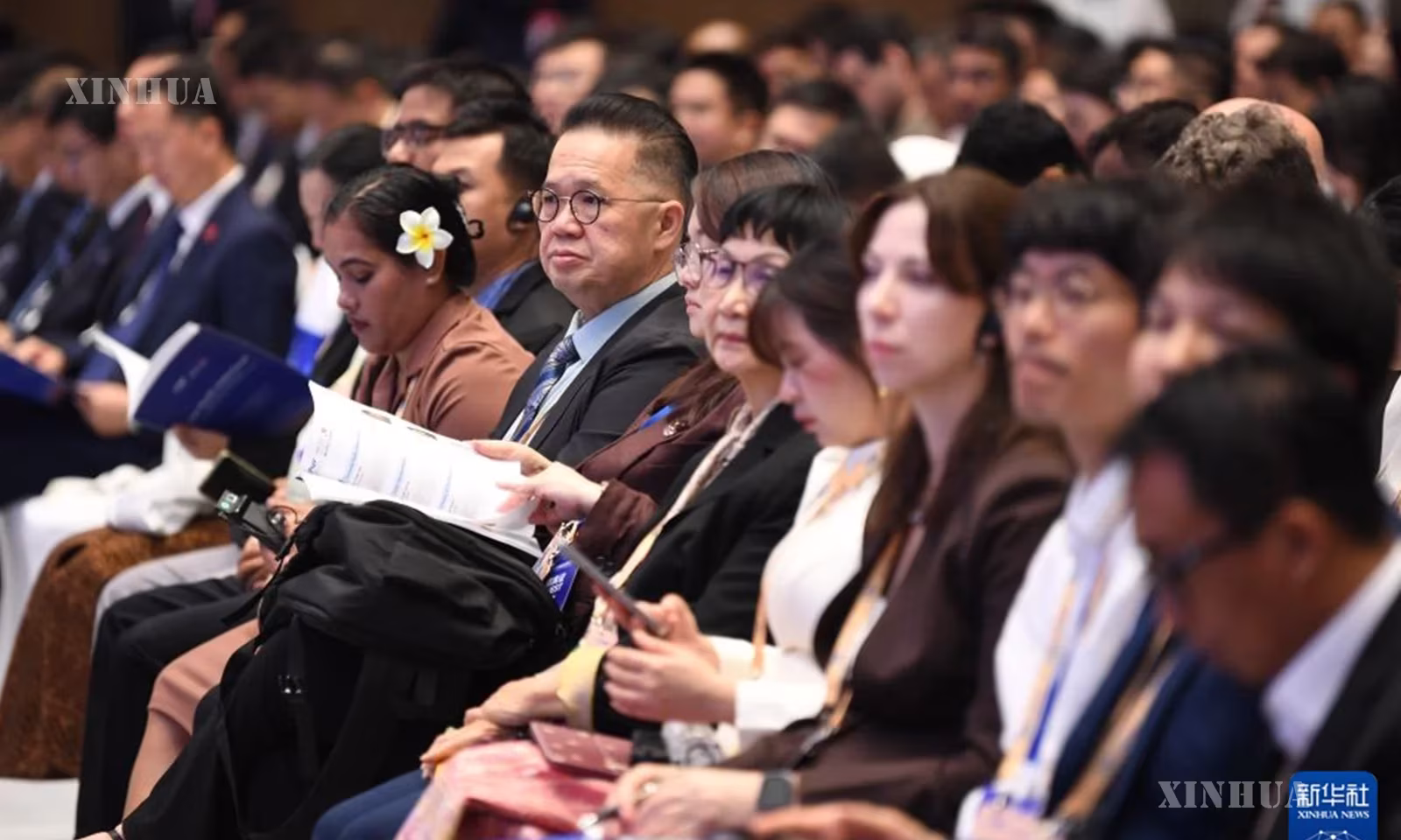 အာရှ-ပစိဖိတ် မီဒီယာ အဆင့်မြင့်ဖိုရမ် ဖွင့်ပွဲအခမ်းအနား ကျင်းပနေသည်ကို ၂၀၂၆ ခုနှစ် စက်တင်ဘာ ၅ ရက်က တွေ့ရစဉ် (ဆင်ဟွာ)
