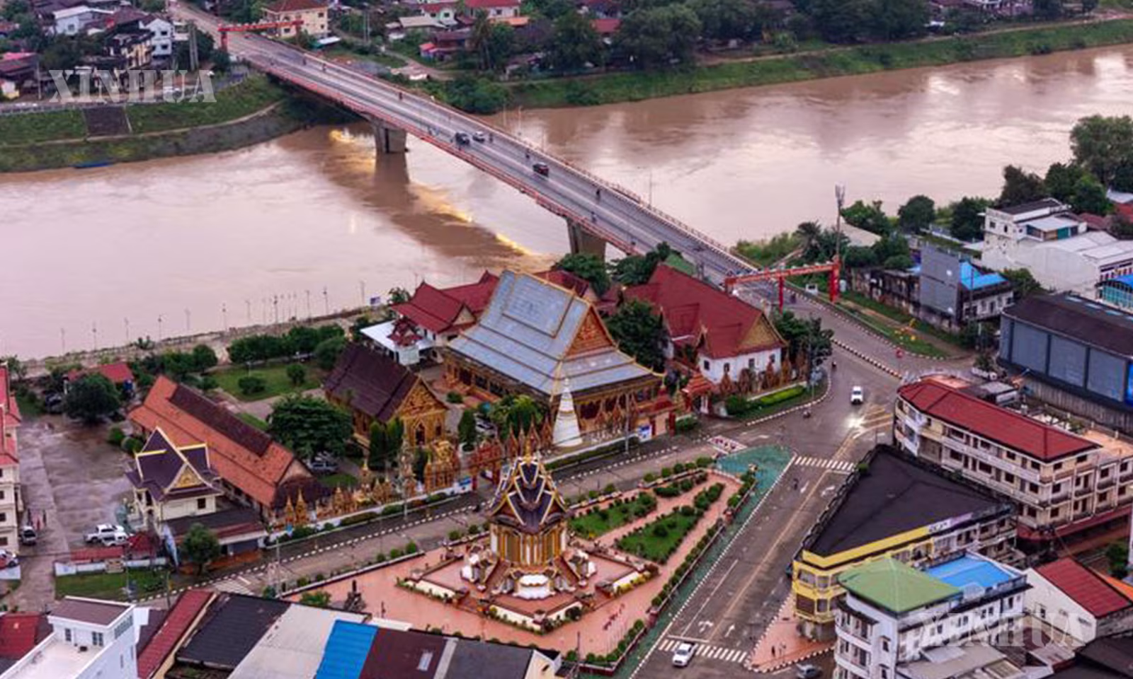 လာအိုနိုင်ငံ Pakse မြို့၏ မြို့ပြမြင်ကွင်းအား ၂၀၂၆ ခုနှစ် ဇူလိုင် ၁၄ ရက်တွင် တွေ့ရစဉ် (ဆင်ဟွာ)