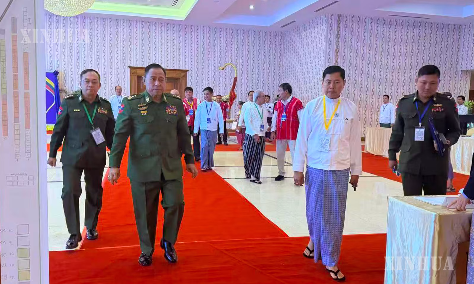 မြန်မာနိုင်ငံ နေပြည်တော်တွင် NCA (၁၁) နှစ်မြောက် နှစ်ပတ်လည်နေ့ အခမ်းအနားကို ၂၀၂၆ ခုနှစ် အောက်တိုဘာ ၁၅ ရက်က ကျင်းပစဉ် (ဆင်ဟွာ)