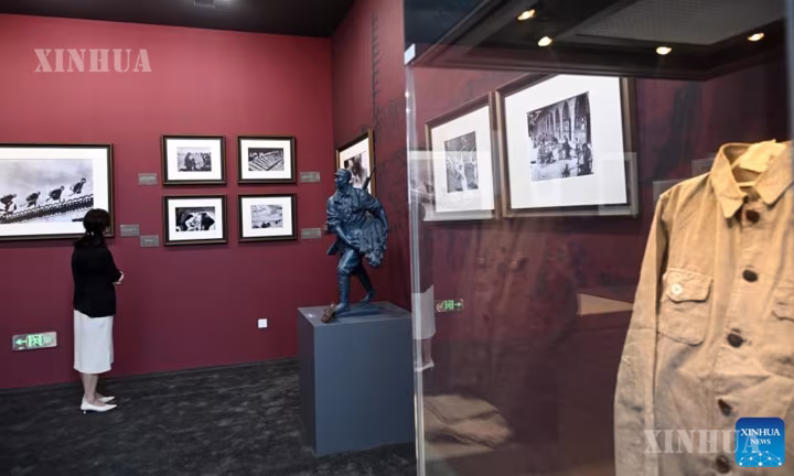 ဖက်ဆစ်ဂျပန် ခုခံတော်လှန်ရေးကာလ အနုပညာလက်ရာပြပွဲကို တရုတ်နိုင်ငံ မကာအိုတွင် ပြသ